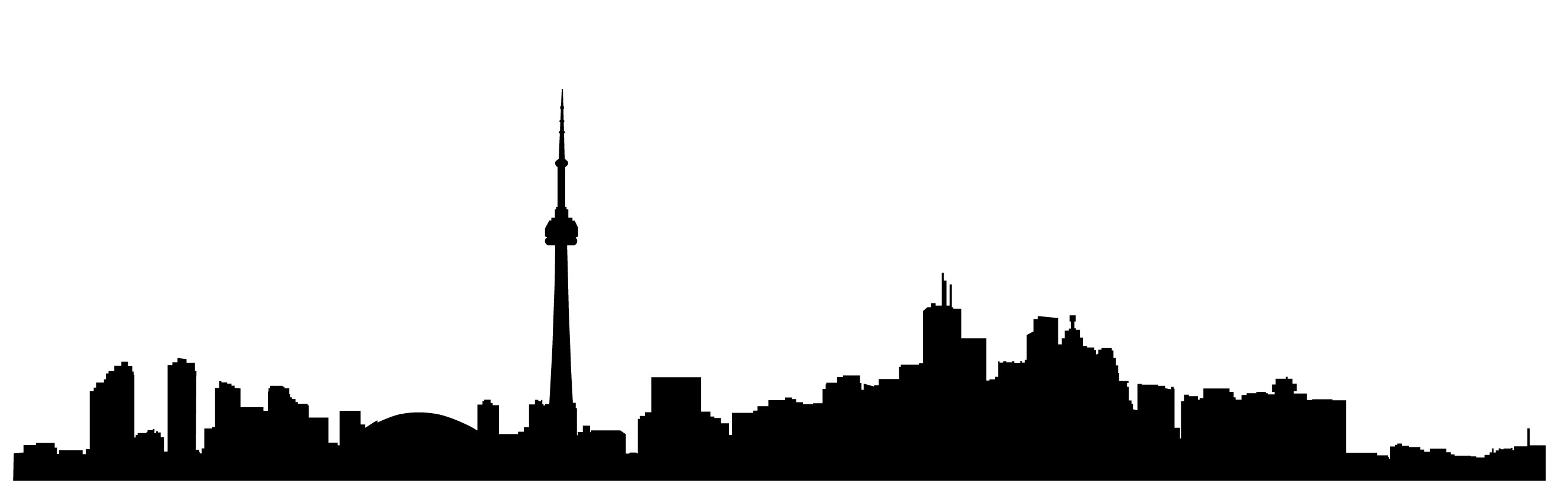 2652x815 Toronto Skyline Silhouette Png