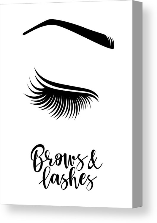 529x750 brows and lashes logo canvas print canvas art