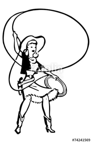 320x500 Cowgirl With Lasso Stock Image And Royalty Free Vector