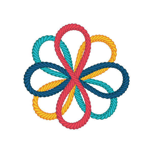 600x600 Lasso Rope Vector Art Art Print