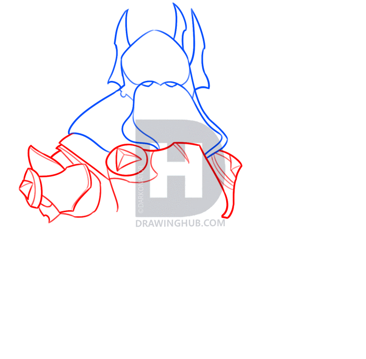 733x719 Draw The Ice King From Fortnite, Step