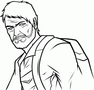 302x290 How To Draw Joel From The Last Of Us