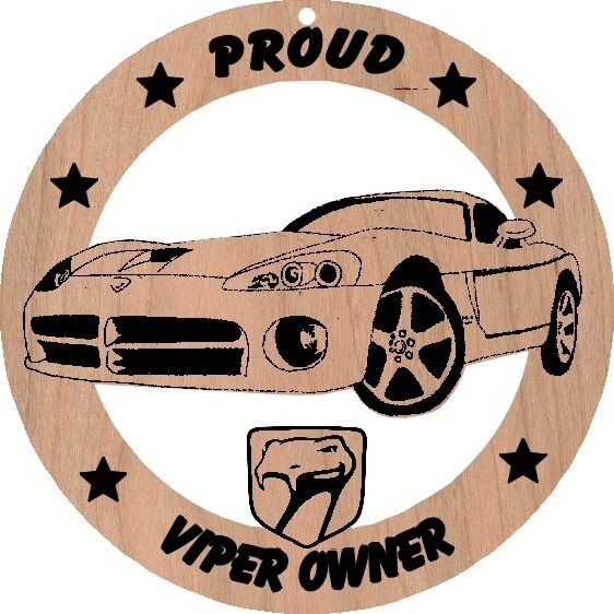 562x562 Dodge Viper Late Model Wood Ornament Engraved Ebay