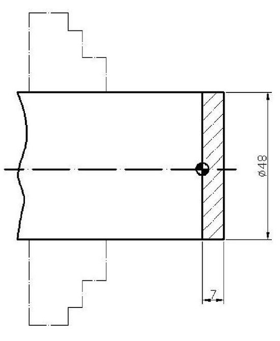 550x671 how to face a component on cnc lathe with fanuc facing cycle