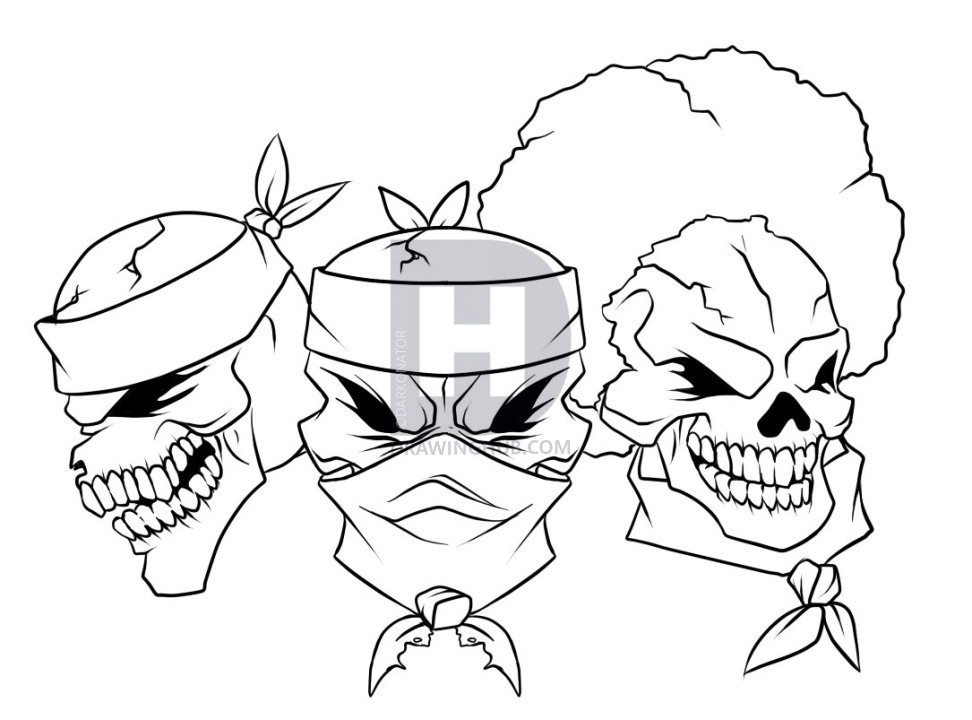 972x720 How To Draw Gangsta, Step