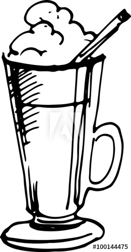 260x500 Latte Cup Vector Illustration