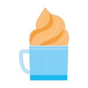 300x300 Photostock Vector Pumpkin Spice Latte Drawing Hand Drawn Cartoon