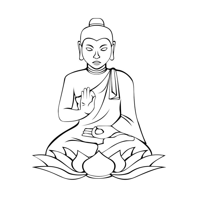 Laughing Buddha Drawing | Free download on ClipArtMag