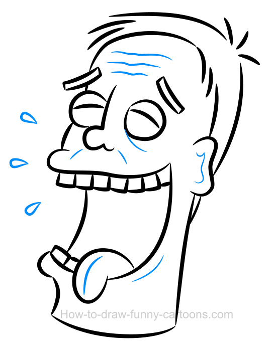 541x702 How To Draw A Laughing Cartoon Character