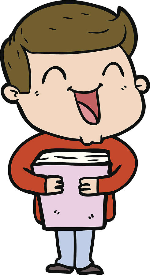 490x900 Cartoon Man Laughing Drawing