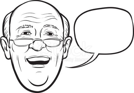 430x300 Whiteboard Drawing Laughing Senior Man Premium Clipart