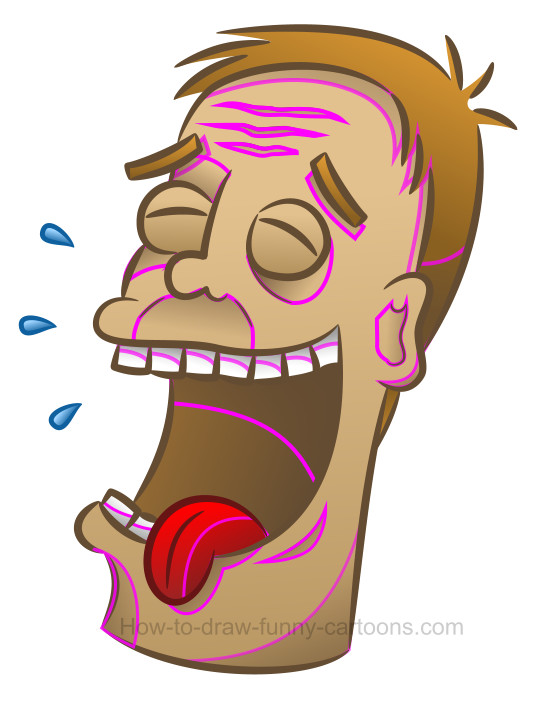 541x702 How To Draw A Laughing Cartoon Character