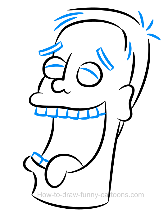 541x702 How To Draw A Laughing Cartoon Character