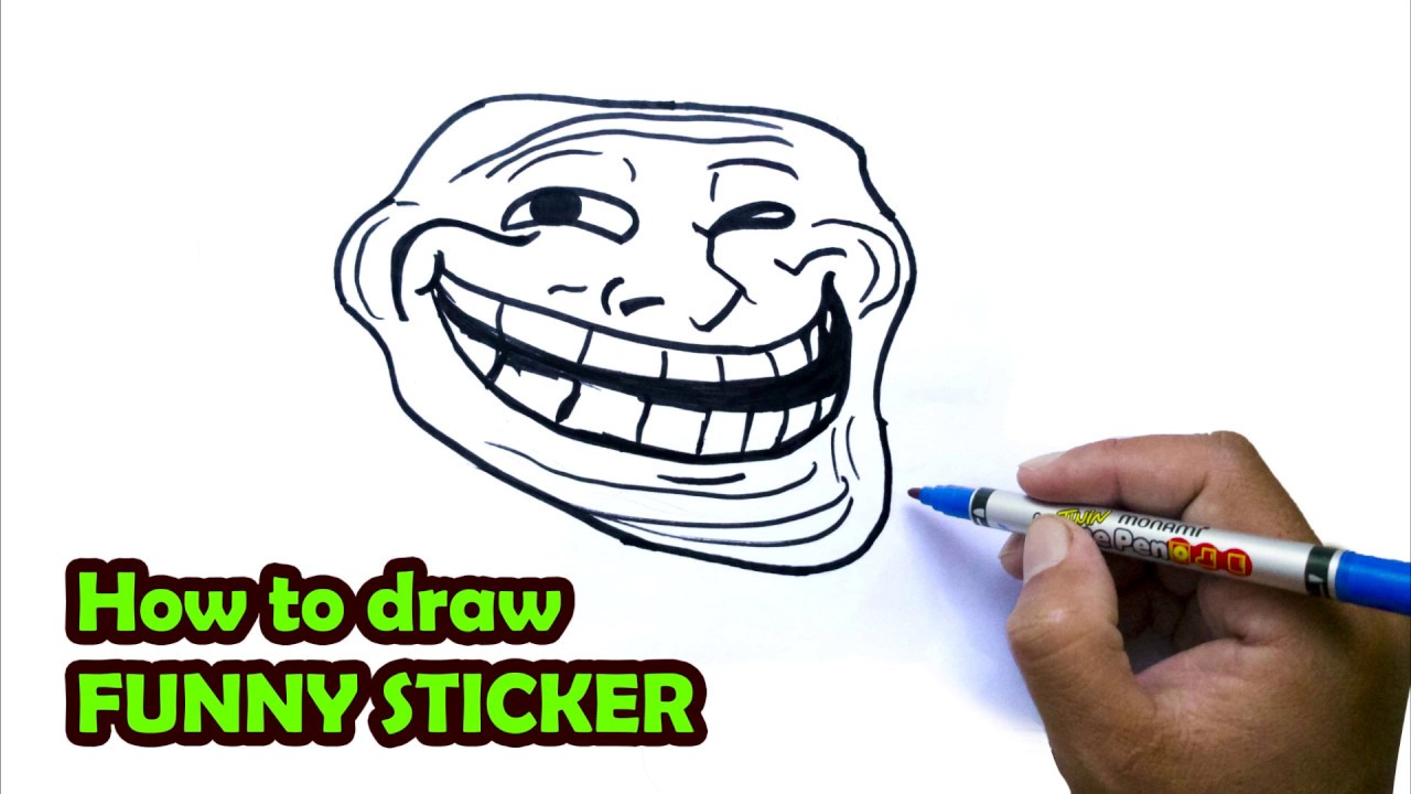 1280x720 How To Draw Laughing Sticker