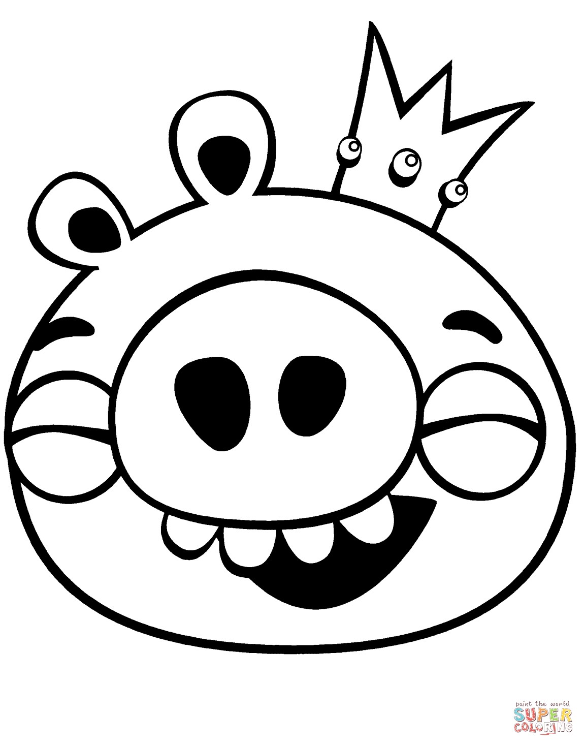 1150x1468 King Pig Laughing Coloring