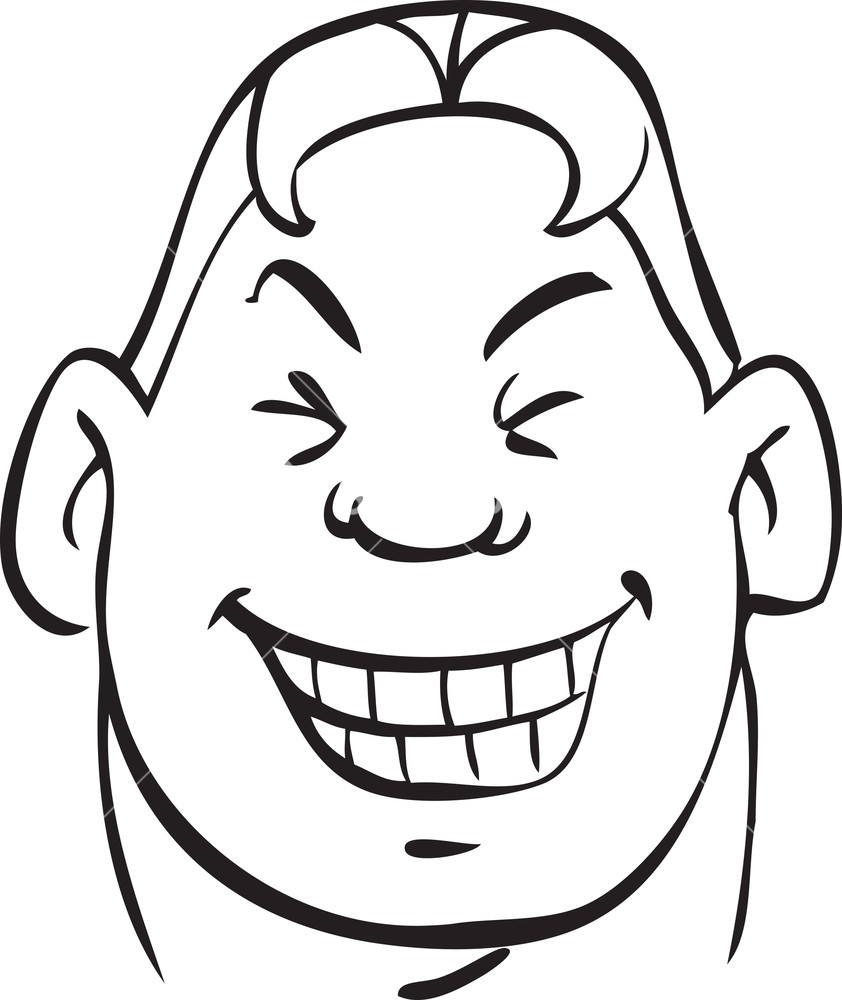 842x1000 Portrait Of A Laughing Face Expression Royalty Free Stock Image