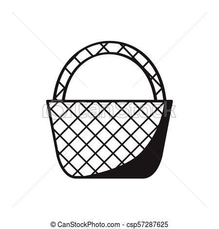450x470 empty picnic basket sketch isolated sketch of an empty picnic