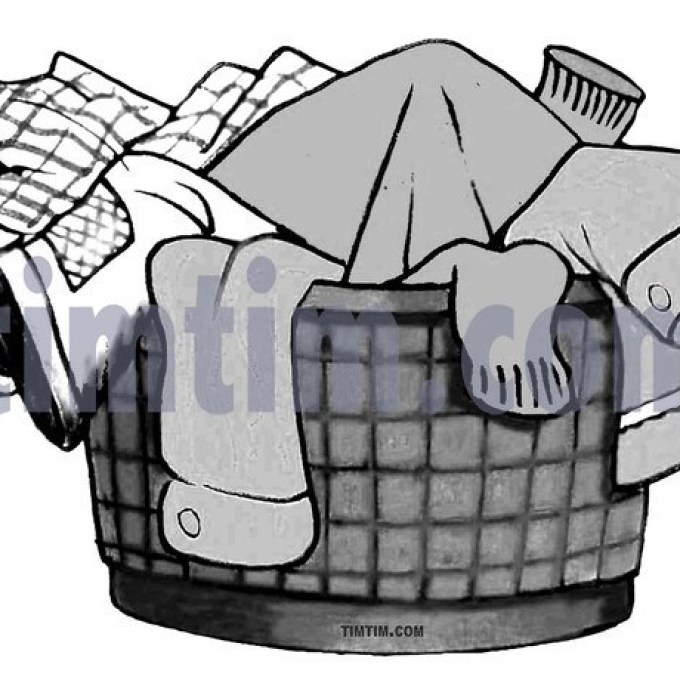 680x680 Laundry Basket Clipart Black And White Clipground, Drawing