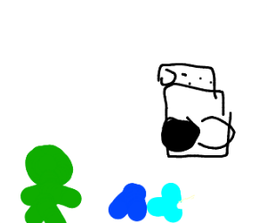 300x250 Leprechaun Doing Laundry