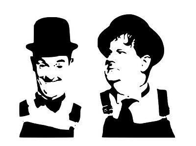 400x298 Laurel Hardy Vinyl Car Decal Sticker