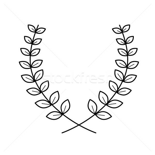 600x600 Laurel Wreath Vector Drawing Brepps Wallpaper