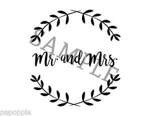 300x231 Stencil Mr And Mrs Laurel Leaf Use For Signs Pillows Plaques
