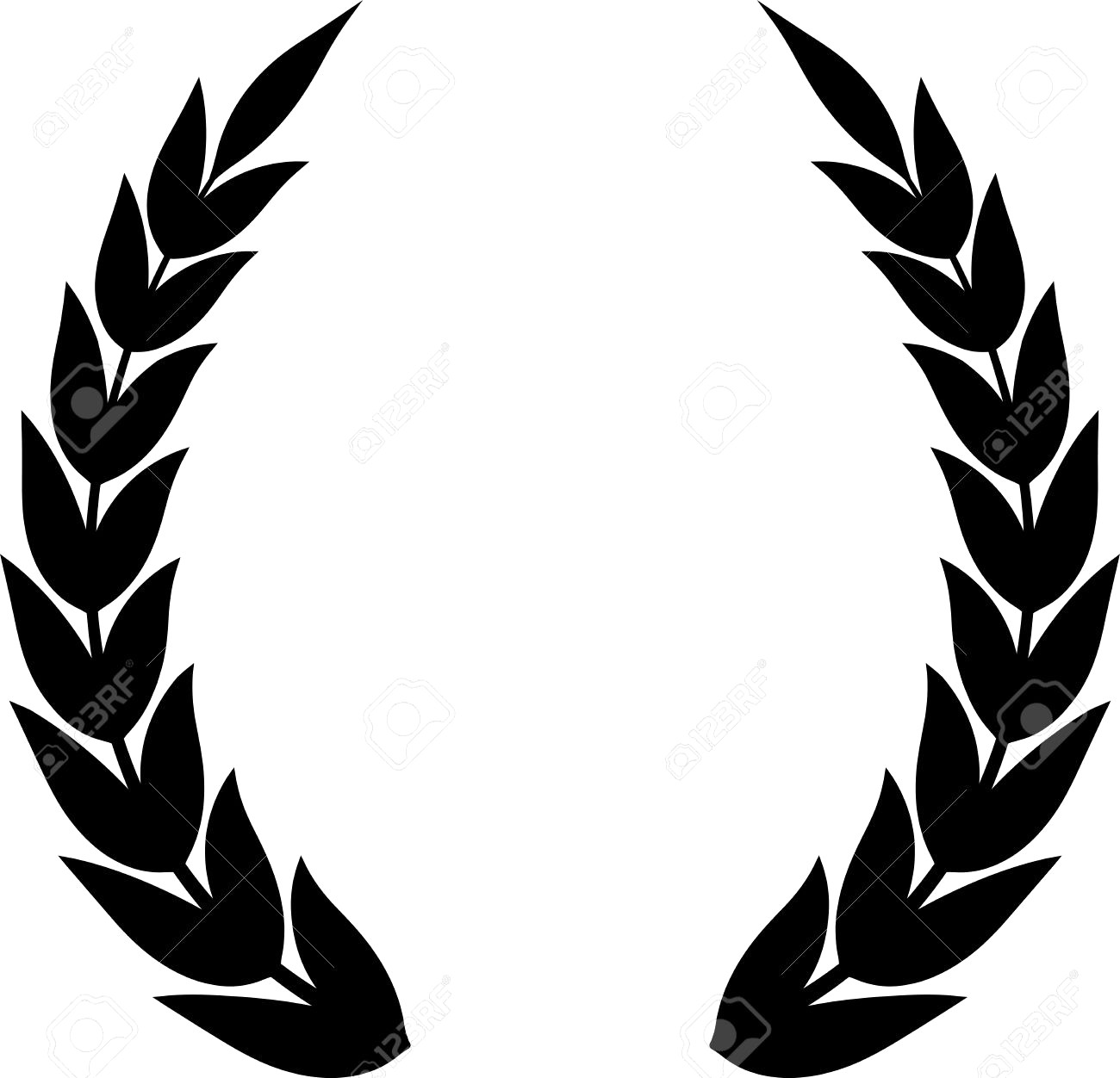 1300x1252 Laurel Wreath Clipart Drawing Isolated