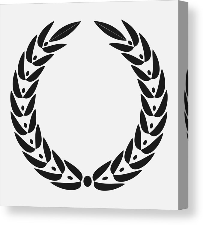 677x750 Icon Laurel Wreath, Spotrs Design Canvas Print Canvas Art