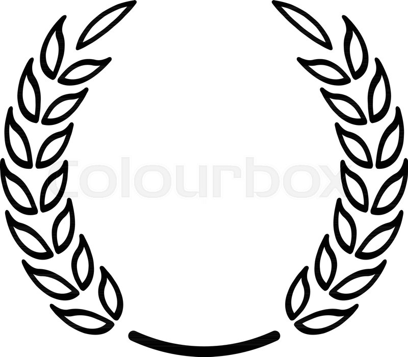 800x700 Black Laurel Wreath