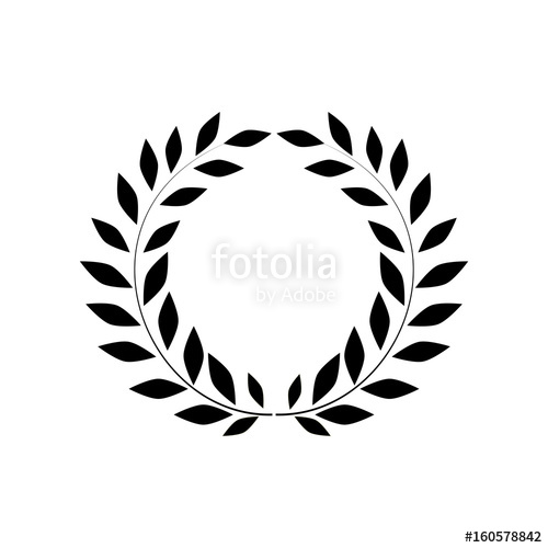 500x500 Laurel Wreath Black Sign Stock Image And Royalty Free Vector