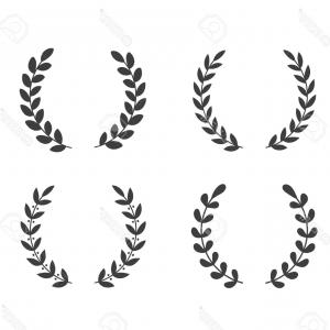 300x300 Stock Illustration Hand Draw Vector Laurel Wreaths Set