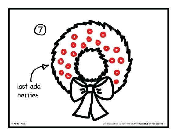 580x448 How To Draw A Wreath Step