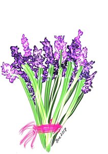 212x300 Lavender Flower Drawings
