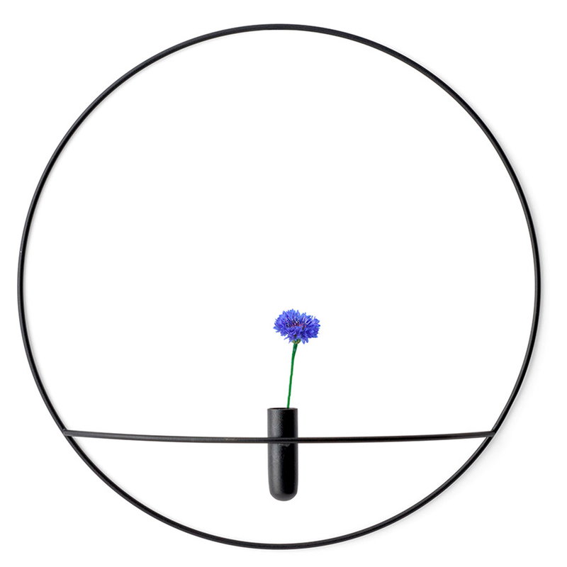 800x800 Menu Pov Circle Vase, L, Black Finnish Design Shop