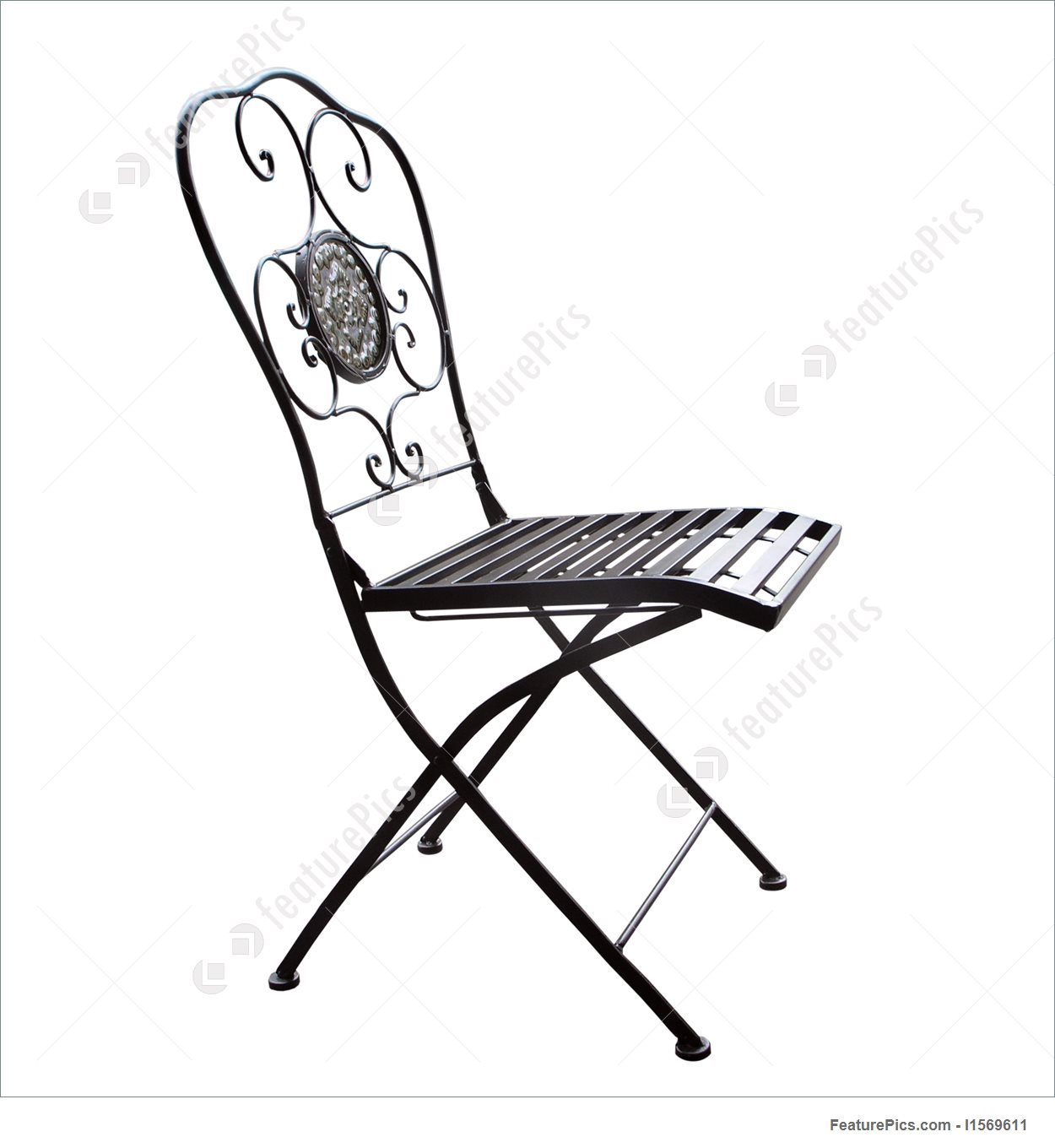 1250x1360 Ornate Patio Chair Stock Photo