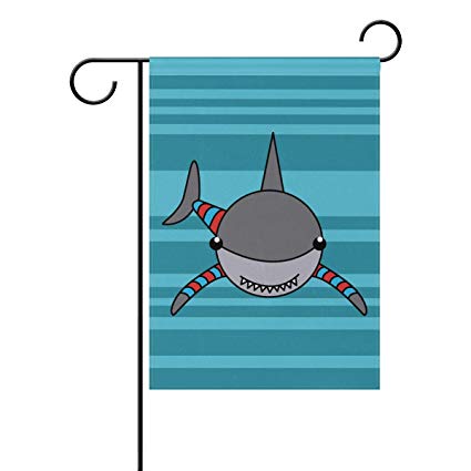 425x425 Dragon S Drawing Shark Garden Flag, Double Sided