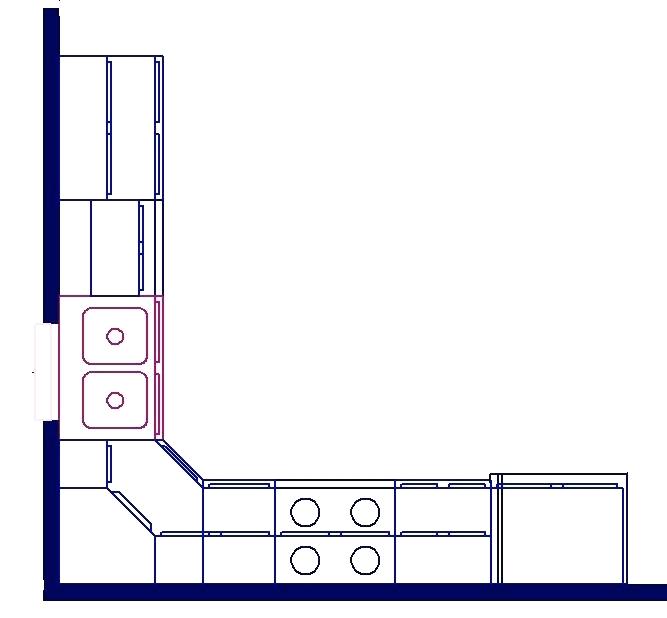 667x618 L Shaped Kitchen Designs Layout Drawing