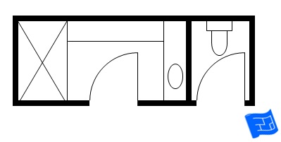 399x201 Small Bathroom Floor Plans