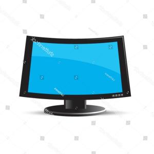 300x300 Stock Image Lcd Tv Monitor Vector Illustration Led Display Pc
