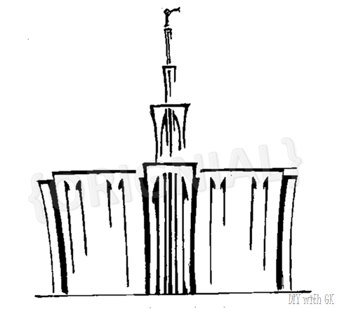 480x440 Kiley Today Seattle, Washington Lds Temple Wood Cutout