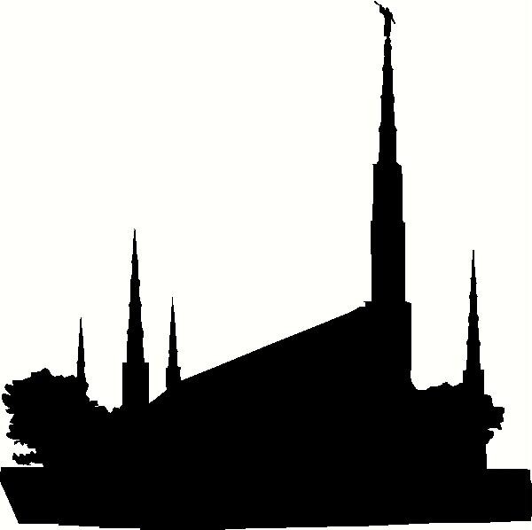 600x598 Lds Temple Silhouettes Outlines