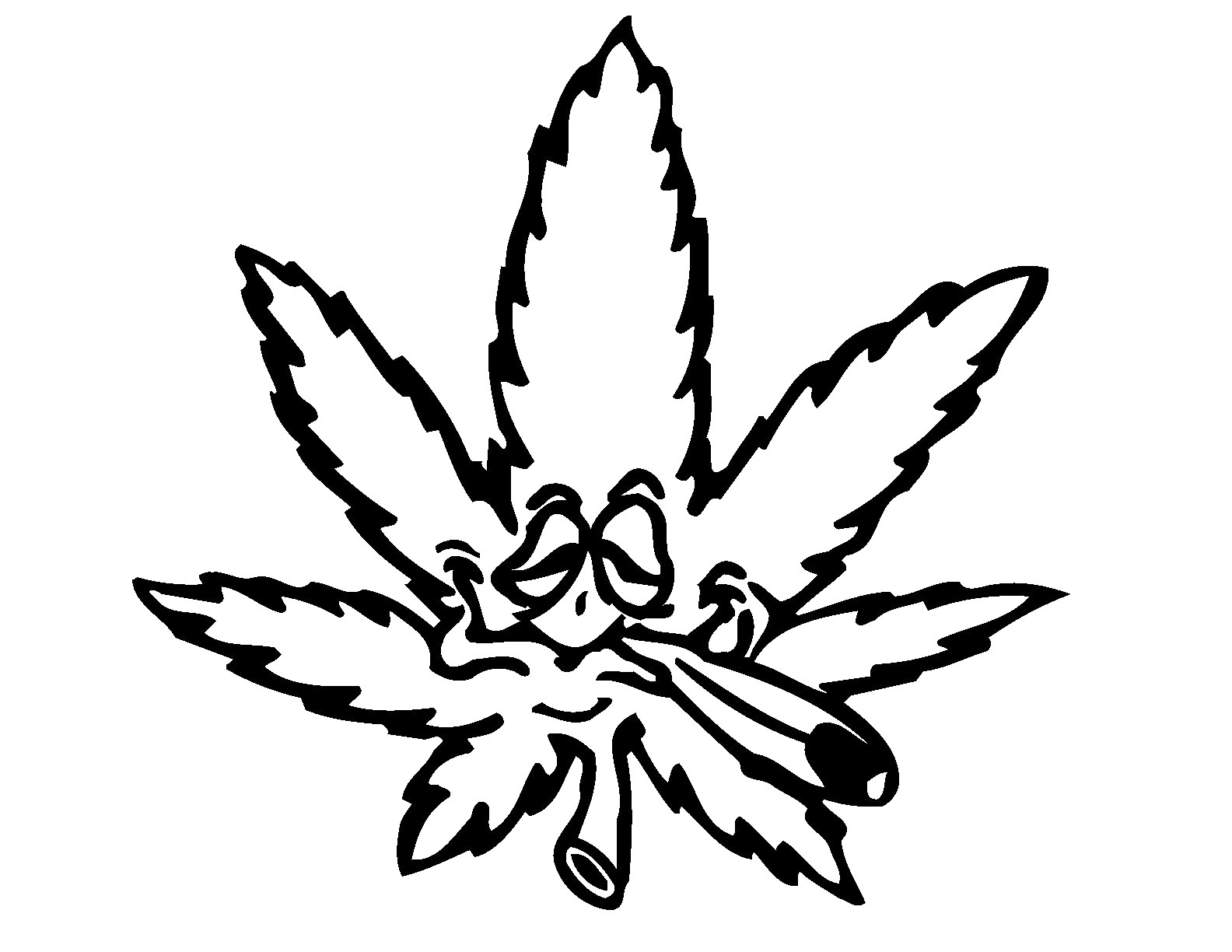 1584x1224 Weed Leaf How To Draw Pot Drawing Free Download Clip Art