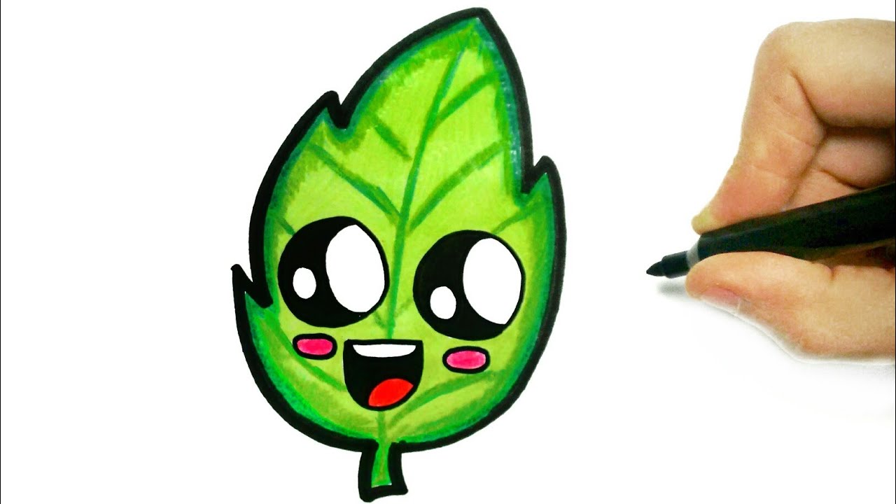 1280x720 How To Draw A Cute Leaf Easy Step