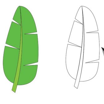 336x336 Leaf Branch Drawing Clipart Animal Background Easy Template