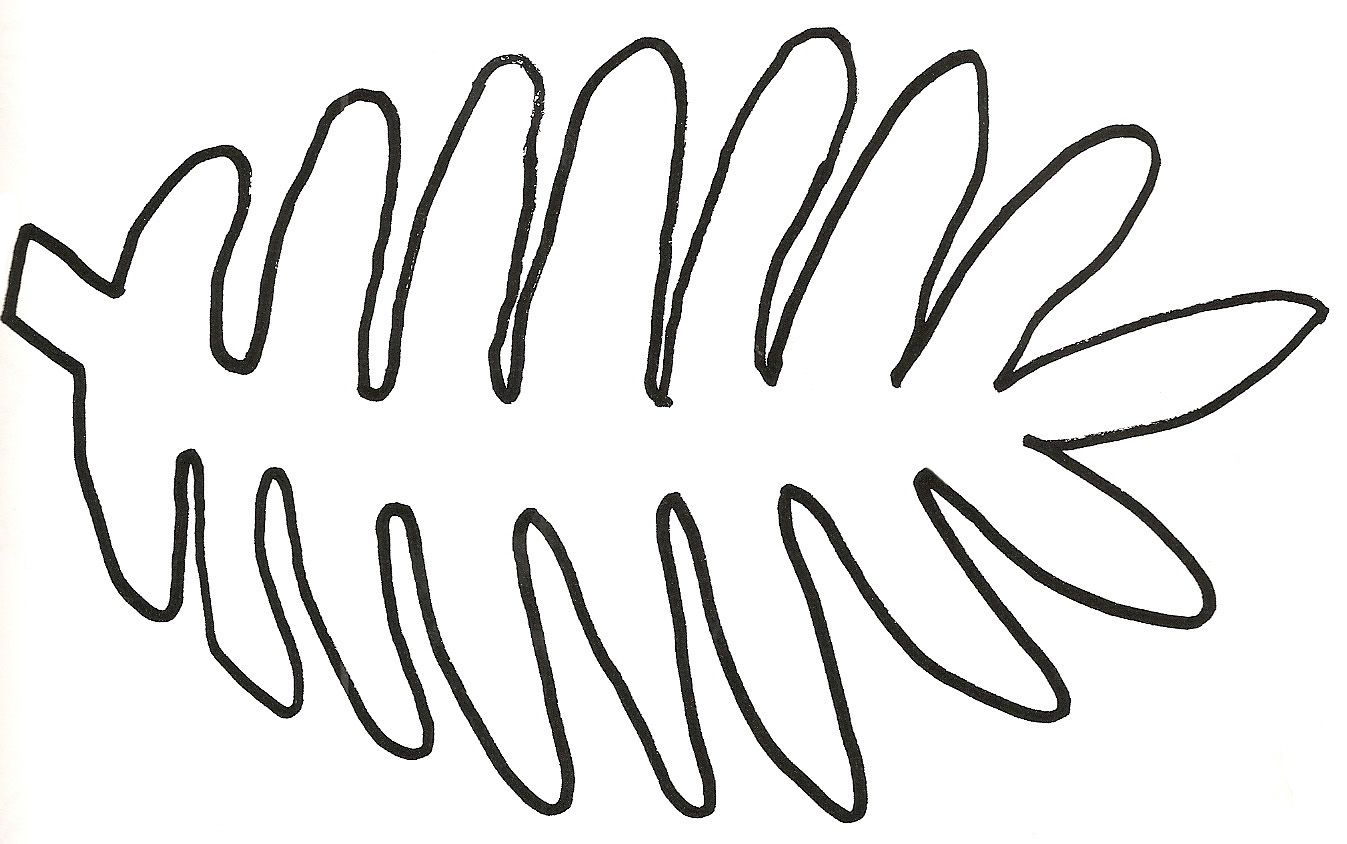 1347x844 Leaf Drawing Template