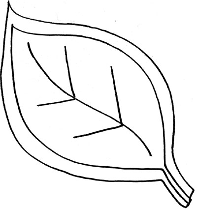 400x425 Leaf Outline Template Clipart