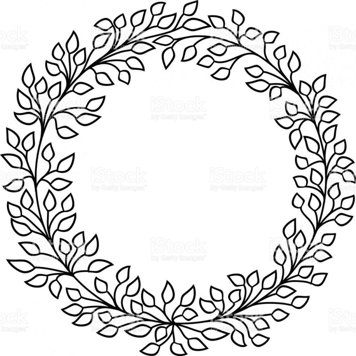 1471x1473 Half Leaf Wreath Vector Hoodamathrun
