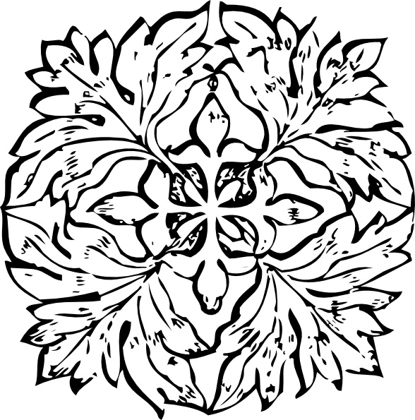 588x595 Leaf Decoration Clip Art Free Vector In Open Office Drawing