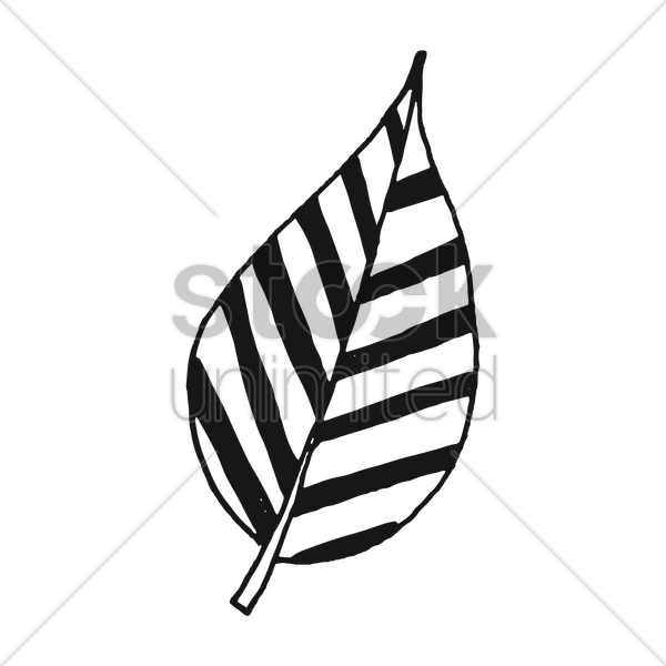 600x600 Simple Leaf Design Vector Image