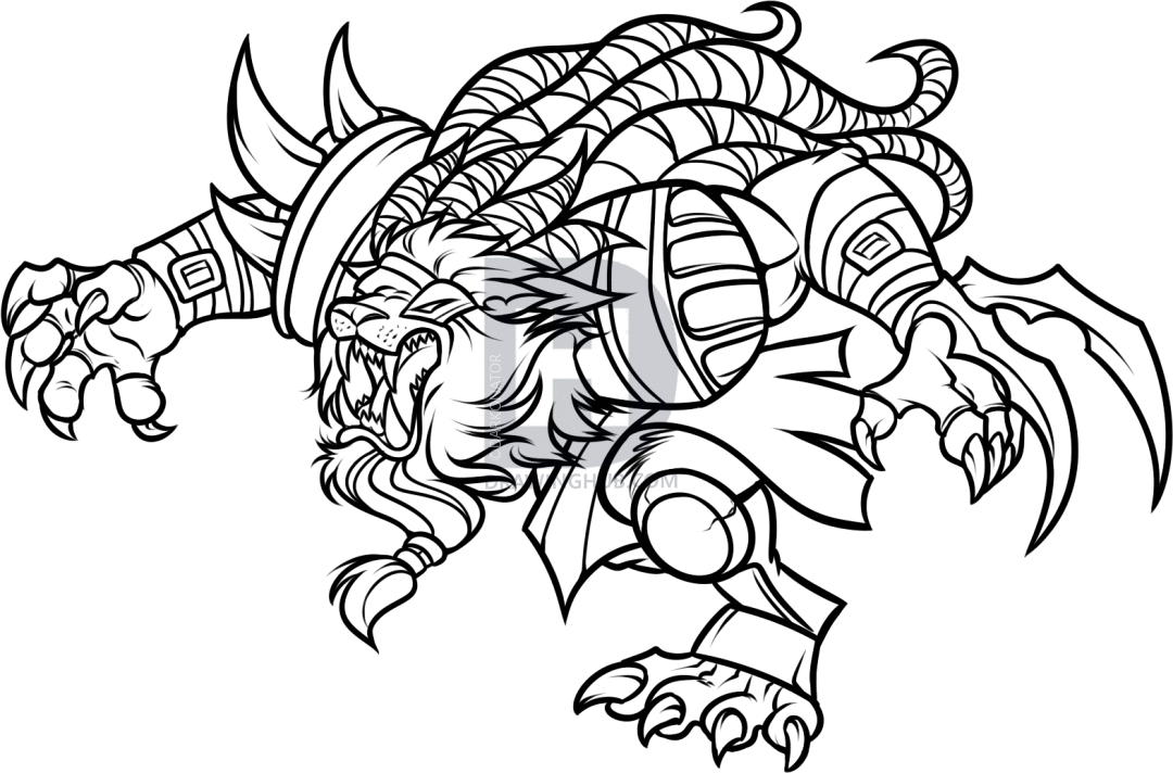 1080x712 How To Draw Rengar From League Of Legends, Step